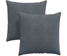 Sofa Pagalvės 2 pcs Tamsiai pilka 60 x 60 cm Kordūrinis audinys