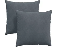 Sofa Pagalvės 2 pcs Tamsiai pilka 60 x 60 cm Kordūrinis audinys