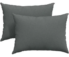 Sofa Pagalvės 2 pcs Tamsiai pilka 70 x 50 cm audinys