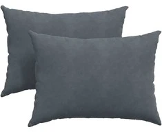 Sofa Pagalvės 2 pcs Tamsiai pilka 70 x 50 cm Kordūrinis audinys