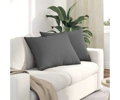 Sofa Pagalvės 2 pcs Tamsiai pilka 70 x 50 cm audinys