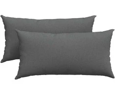 Sofa Pagalvės 2 pcs Tamsiai pilka 80 x 40 cm audinys