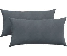 Sofa Pagalvės 2 pcs Tamsiai pilka 80 x 40 cm Kordūrinis audinys