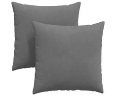 Sofa Pagalvės 2 pcs Tamsiai pilka 80 x 80 cm audinys