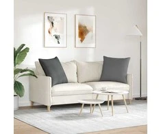 Sofa Pagalvės 2 vnt. audinys Tamsiai pilka 80 x 80 cm
