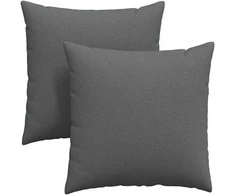 Sofa Pagalvės 2 pcs Tamsiai pilka 80 x 80 cm audinys