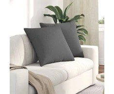 Sofa Pagalvės 2 pcs Tamsiai pilka 80 x 80 cm audinys