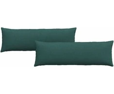 Sofa Pagalvės 2 pcs Tamsiai žalia 120 x 40 cm audinys