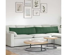 Sofa Pagalvės 2 pcs Tamsiai žalia 145 x 40 cm