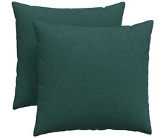 Sofa Pagalvės 2 pcs Tamsiai žalia 45 x 45 cm audinys