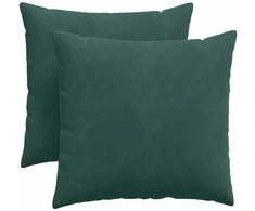 Sofa Pagalvės 2 pcs Tamsiai žalia 45 x 45 cm Kordūrinis audinys