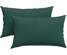 Sofa Pagalvės 2 pcs Tamsiai žalia 50 x 30 cm audinys