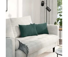 Sofa Pagalvės 2 pcs Tamsiai žalia 50 x 30 cm Kordūrinis audinys