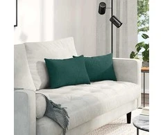 Sofa Pagalvės 2 pcs Tamsiai žalia 50 x 30 cm audinys