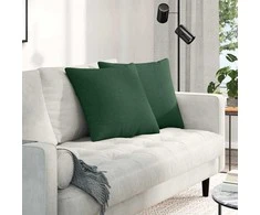 Sofa Pagalvės 2 pcs Tamsiai žalia 50 x 50 cm Kordūrinis audinys