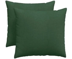 Sofa Pagalvės 2 pcs Tamsiai žalia 50 x 50 cm Kordūrinis audinys