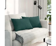 Sofa Pagalvės 2 pcs Tamsiai žalia 60 x 40 cm audinys