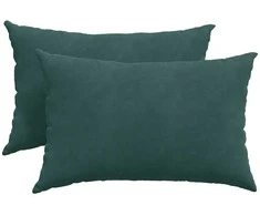 Sofa Pagalvės 2 pcs Tamsiai žalia 60 x 40 cm Kordūrinis audinys