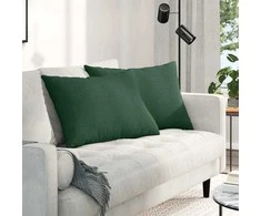 Sofa Pagalvės 2 pcs Tamsiai žalia 70 x 50 cm Kordūrinis audinys