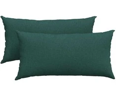 Sofa Pagalvės 2 pcs Tamsiai žalia 80 x 40 cm audinys