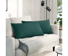 Sofa Pagalvės 2 pcs Tamsiai žalia 80 x 40 cm audinys