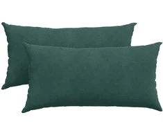 Sofa Pagalvės 2 pcs Tamsiai žalia 80 x 40 cm Kordūrinis audinys