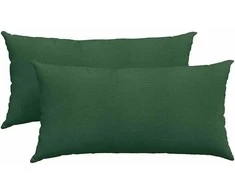 Sofa Pagalvės 2 pcs Tamsiai žalia 80 x 40 cm Kordūrinis audinys
