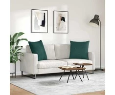 Sofa Pagalvės 2 vnt. audinys Tamsiai žalia 80 x 80 cm