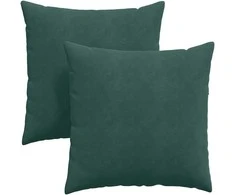 Sofa Pagalvės 2 pcs Tamsiai žalia 80 x 80 cm Kordūrinis audinys
