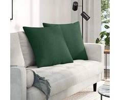 Sofa Pagalvės 2 pcs Tamsiai žalia 80 x 80 cm Kordūrinis audinys