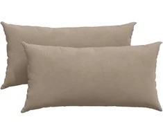 Sofa Pagalvės 2 pcs Taupe 80 x 40 cm audinys