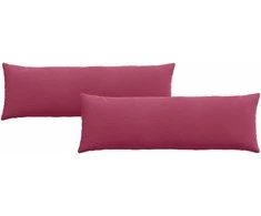 Sofa Pagalvės 2 pcs Vyno raudona 120 x 40 cm Kordūrinis audinys