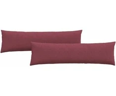 Sofa Pagalvės 2 pcs Vyno raudona 145 x 40 cm audinys