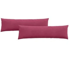 Sofa Pagalvės 2 pcs Vyno raudona 145 x 40 cm Kordūrinis audinys