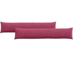 Sofa Pagalvės 2 pcs Vyno raudona 200 x 40 cm Kordūrinis audinys