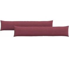 Sofa Pagalvės 2 pcs Vyno raudona 200 x 40 cm audinys