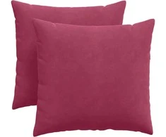 Sofa Pagalvės 2 pcs Vyno raudona 45 x 45 cm Kordūrinis audinys