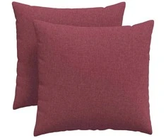 Sofa Pagalvės 2 pcs Vyno raudona 45 x 45 cm audinys
