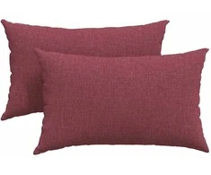 Sofa Pagalvės 2 pcs Vyno raudona 50 x 30 cm audinys