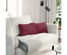 Sofa Pagalvės 2 pcs Vyno raudona 50 x 30 cm audinys