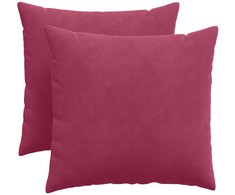 Sofa Pagalvės 2 pcs Vyno raudona 50 x 50 cm Kordūrinis audinys