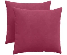 Sofa Pagalvės 2 pcs Vyno raudona 50 x 50 cm Kordūrinis audinys