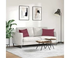 Sofa Pagalvės 2 pcs Vyno raudona 60 x 40 cm audinys
