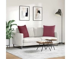 Sofa Pagalvės 2 vnt. audinys Vyno raudona 60 x 60 cm