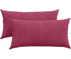 Sofa Pagalvės 2 pcs Vyno raudona 80 x 40 cm Kordūrinis audinys