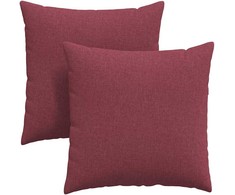 Sofa Pagalvės 2 pcs Vyno raudona 80 x 80 cm audinys