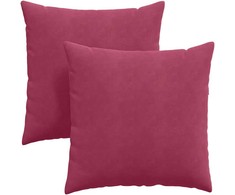 Sofa Pagalvės 2 pcs Vyno raudona 80 x 80 cm Kordūrinis audinys
