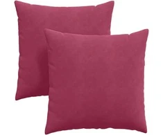 Sofa Pagalvės 2 pcs Vyno raudona 80 x 80 cm Kordūrinis audinys