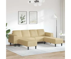 Sofa Pilkai žalia 250 x 188 x 76 cm Kordūrinis audinys