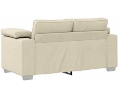 Dvitaškė sofa Smėlio 160 cm Lino mišinio audinys
